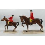 Hertwig Katzhutte Huntsman & Girl on Pony, tallest 22cm(2)