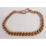 9ct rose gold Albert bracelet, 20.3g.