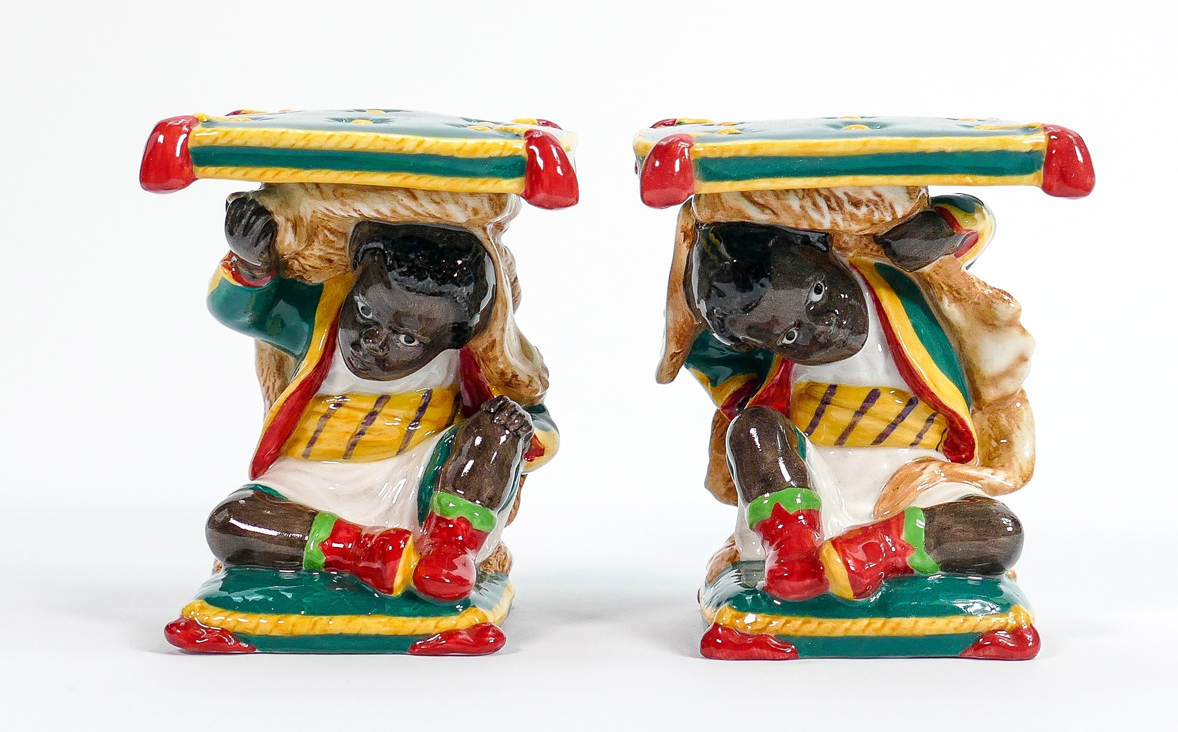 Pair of Minton Little Boy Garden Seats: Limited edition no.13, from the Minton in miniature