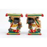 Pair of Minton Little Boy Garden Seats: Limited edition no.13, from the Minton in miniature
