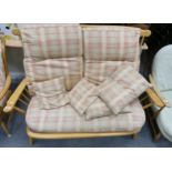 Light Coloured Ercol Mid Century Two Seater Settee