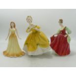 Royal Doulton Lady Figures The Last Waltz HN2315, Opal & Fair Lady HN2832(3)