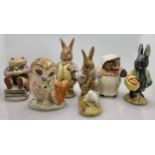 Beswick Beatrix Potter Bb3 figures to include Mr Benjamin Bunny, Mrs Tiggy Winkle, Mr Benjamin