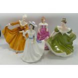 Royal Doulton Lady Figures Lynne HN2329, Margaret , Sweet Sixteen & Kirsty HN2381(4)