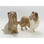 Beswick Yorkshire Terrier 3083 & Rough Collie 3129(2)