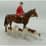 Beswick Huntsman on brown horse 1501 & 3 hounds(4)
