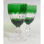 Two De Lamerie Coloured Glass Crystal Goblets , boxed (2)