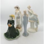 Pottery Lady Figures to include Coalport Lady Figure Harmony, Royal Doulton second figure Fliration,