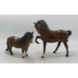 Beswick Horse 1549 & Shetland Pony 1033(2)