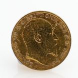 Gold Edward VII Half Sovereign dated 1910: