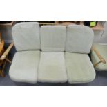 Light Coloured Ercol Mid Century 3 seater low settee, missing straps