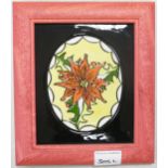 Lorna Bailey Ceramics Christmas Rose framed wall plaque. Limited edition 16/30 LJB Ceramics 22/11/