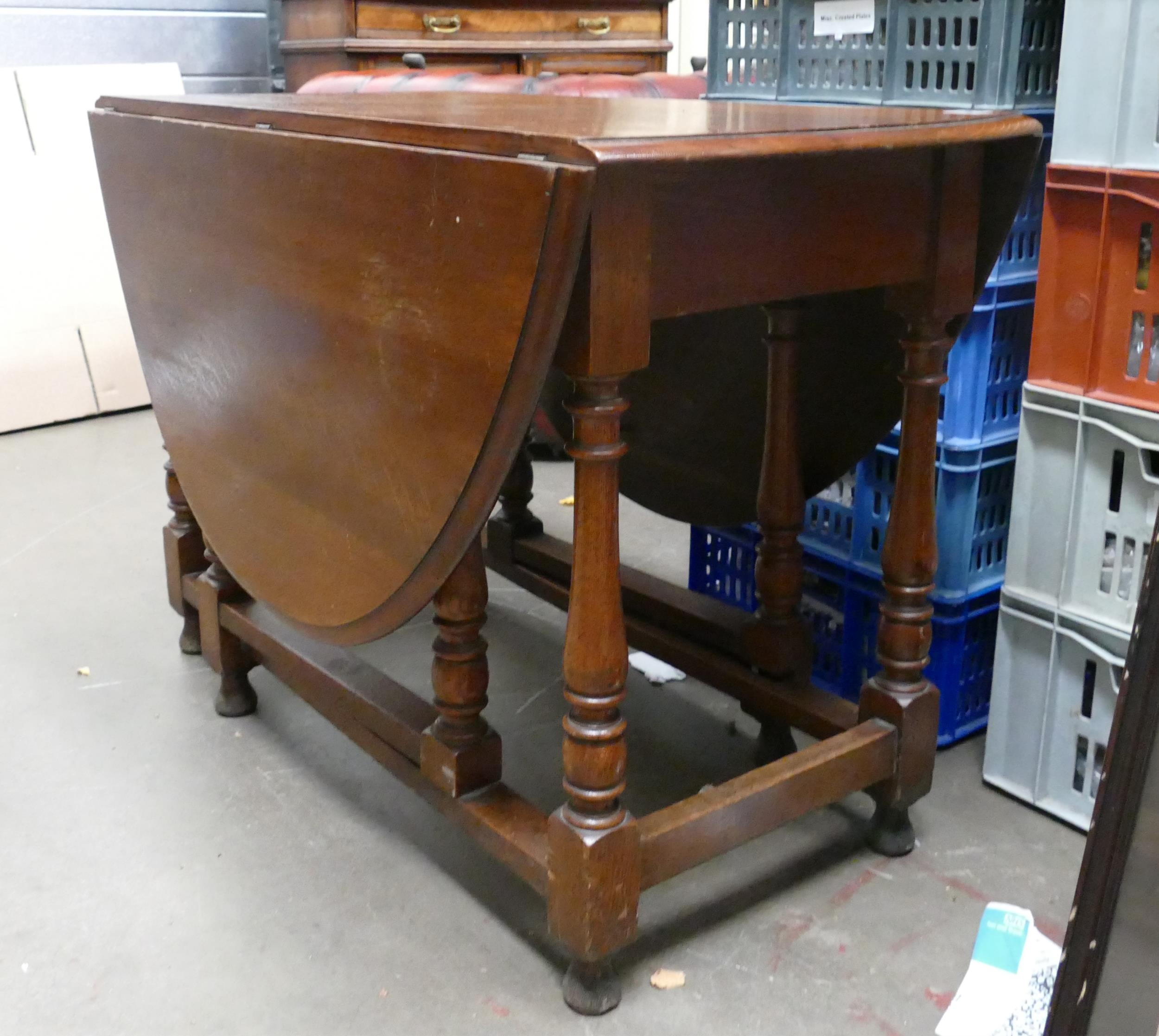 Large Oak Drop Leaf Table