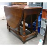 Large Oak Drop Leaf Table