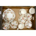 Gem Pottery Floral Decorated tea Set