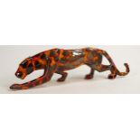Anita Harris model of a Panther (hot coals). Gold signed to base, length 41cm