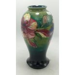 1950's Moorcroft Hibiscus on Fading Green Ground Vase, height 25cm