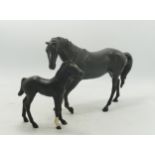 Beswick Black Beauty & Foal(2)