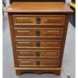 Jaycee Oak Chest of 5 drawers, 35 x 74 x 55cm
