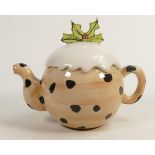 Lorna Bailey prototype Christmas pudding lidded pot