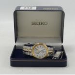 Boxed Seiko SGQ054J Chronograph Gents Watch, unchecked needs battery