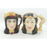 Royal Doulton Large Double Sided Character Jugs Antony & Cleopatra D6728 & Samson & Delilah D6787(2)
