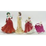 Royal Doulton Small Figures Winters Day, Georgia, Fair Maiden & Kirsty(4)