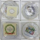 Four Boxed Royal Worcester Christmas Plates(4)