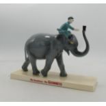 Coalport Guinness Advertising Figure: Elephant and Keeper, with certificate.