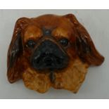 Crown Devon Fieldings Champion Pekingese Dog Bust Toydom Man-Zee Wall Plaque