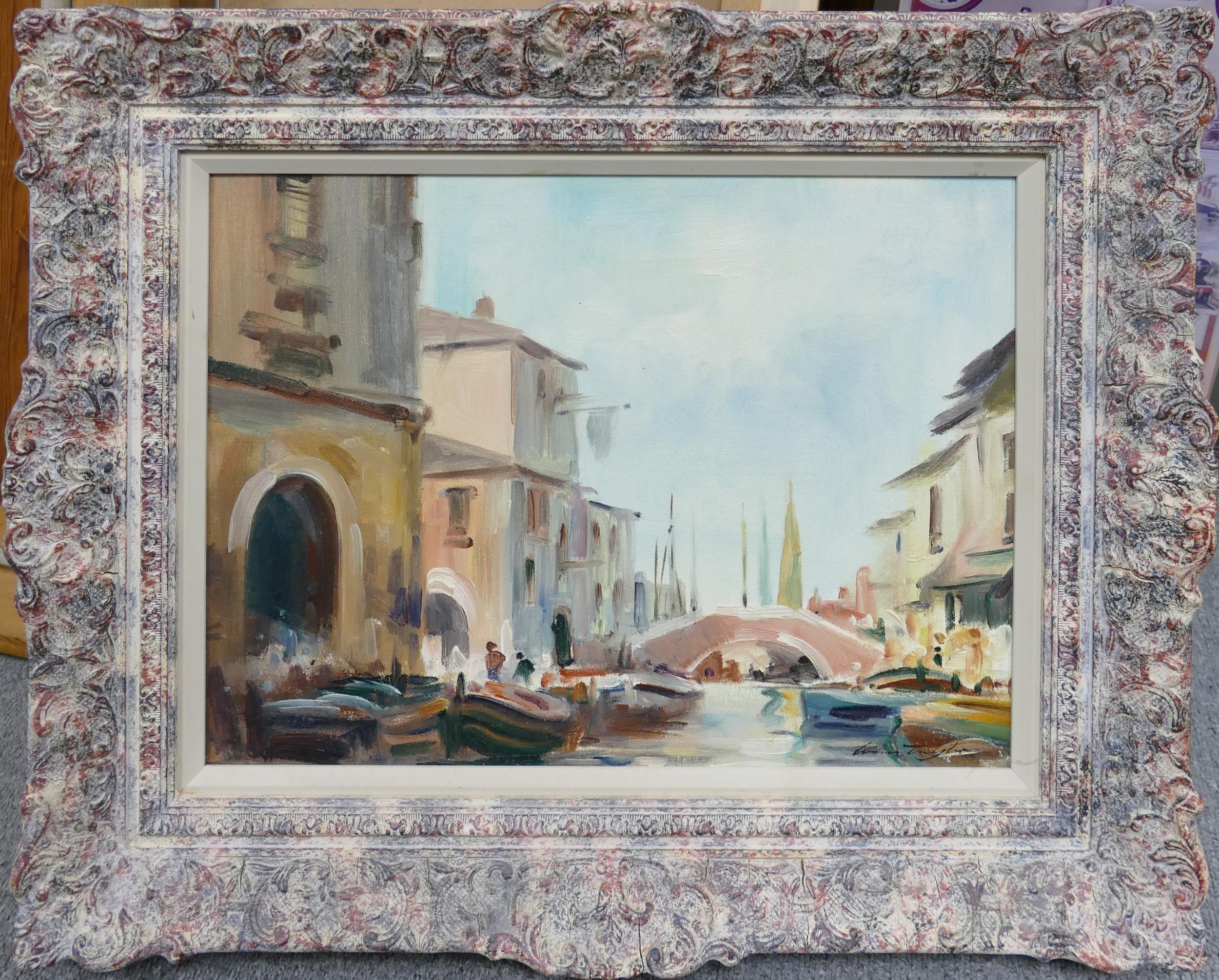 Ivan Taylor (British 1946-) Chioggia Venetian Scene, frame size 45 x 55cm