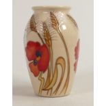 Moorcroft Harvest Poppy vase, Designed by Emma Bossons, height 12.5cm