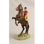 Beswick Rearing Huntsman 848, early version with overpainted yellow trousers (broken leg)