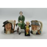 Royal Doulton Items to include A Gentleman from Williamsburg, Dickens figure Pickwick, small