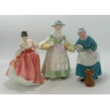 Royal Doulton lady figures Fair Lady HN2835 (2nds), Favourite HN2249 (2nds) and Daffy Down Dilly