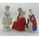 Royal Doulton Lady Figures Autumn Breezes Hn1934, Meg Hn2743 & Phyllis Hn3180(3)