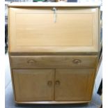 Ercole Blonde Bureau, height 115cm, width 92 & depth at widest 44cm