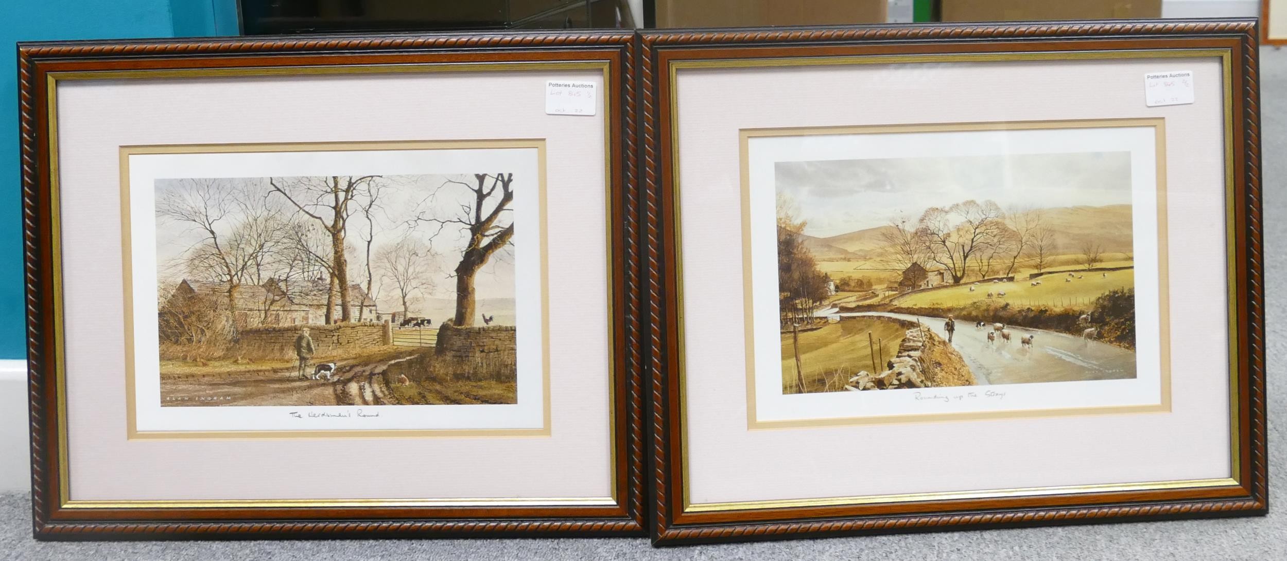 Two Framed Alan Ingham Landscape prints, largest frame size 39x 48