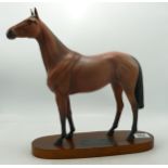 Beswick Connoisseur Racehorse Red Rum on wood base