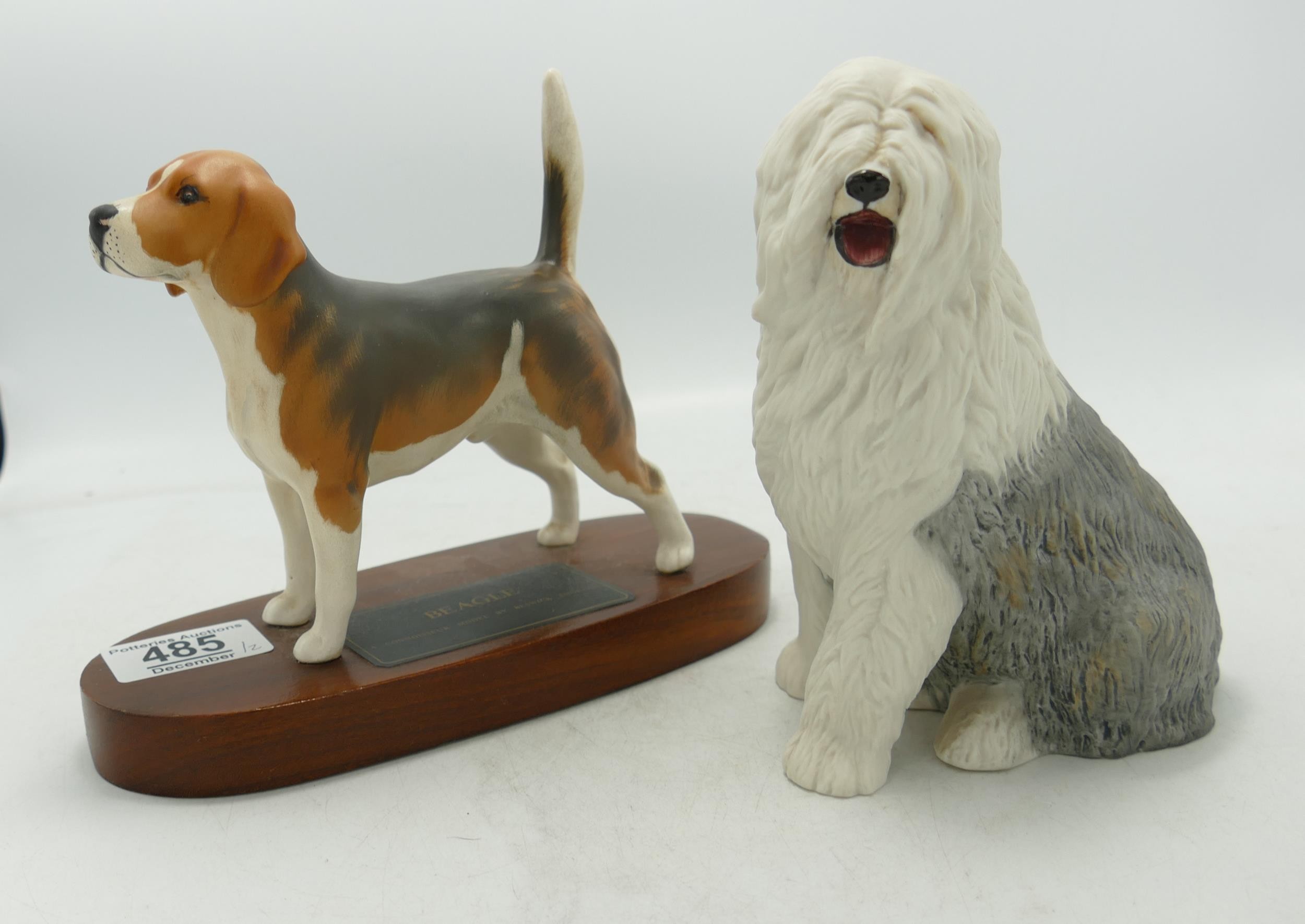 Aynsley Old English Sheepdog & Beswick Beagle(2)