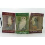 Royal Doulton Boxed Sealed Whisky Decanters Falcon,Snowy Owl & Kestrel(3)