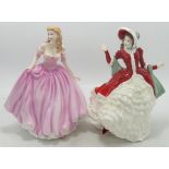 Royal Doulton Classics figures Just For You HN4236 & Victorian Christmas HN4675(2)