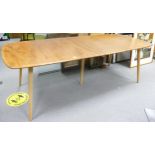 Ercol Blonde Extending Dining table with two additional leaves, open length 225cm, width 90cm &