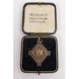 Silver pendant Salford Harriers Club 1936, boxed, 13.5g.