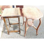 Oak Twity Leg Side Table & Mahogany Pie Crust Topped similar item(2)