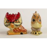 Lorna Bailey pair of tiny birds Hootie the owl & Quackers the duck