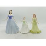 Royal Doulton Lady Figure Deborah, Sweet Delight & August(3)