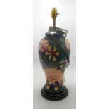 Moorcroft Oberon Patterned Large Lamp base, height 46cm