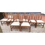 Early 20th Century Mahogany Hepplewhite Style Dining Chairs including 2 carvers(8)