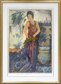 Large Janet Treby Framed Olympian Myth IV, Limited Edition Print, frame size 120 x 87cm